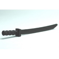 Part 30173b Black Minifig, Weapon Sword, Shamshir (Square Guard) with Uncapped Pommel and Hole in Hilt 